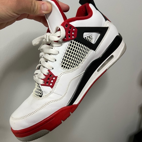Air Jordan 4 Retro Fire Red (2020) Men’s Size 10.5 (Pre-owned) - Picture 5 of 10